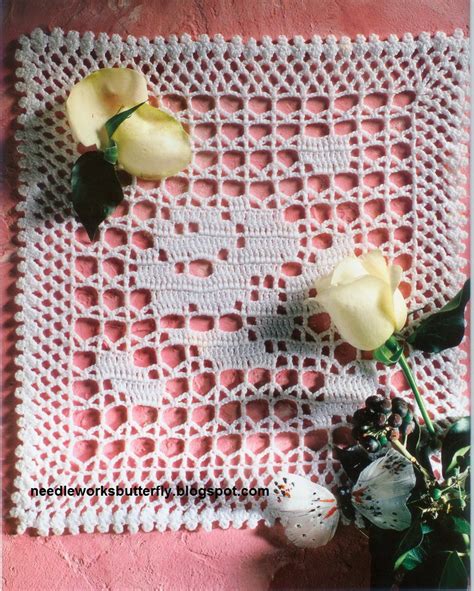 Needle-Works Butterfly: Filet Crochet Doilies With Patterns