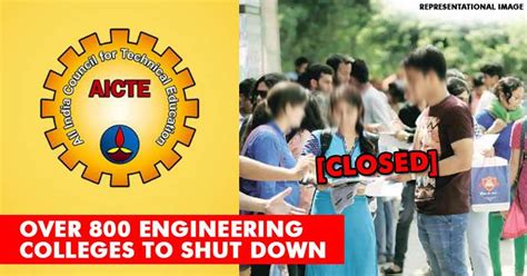 AICTE To Shut Down 800 Engineering Colleges! Here's The List Approved ...