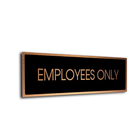 Employees Only Door Sign. Clearly label every room in your facility with our stylish modern door ...