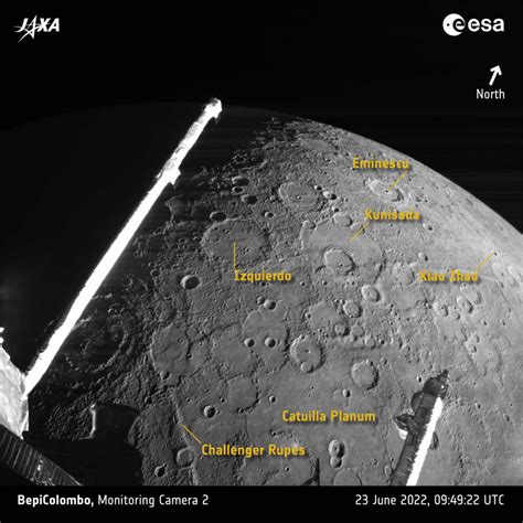 BepiColombo device photographed Mercury