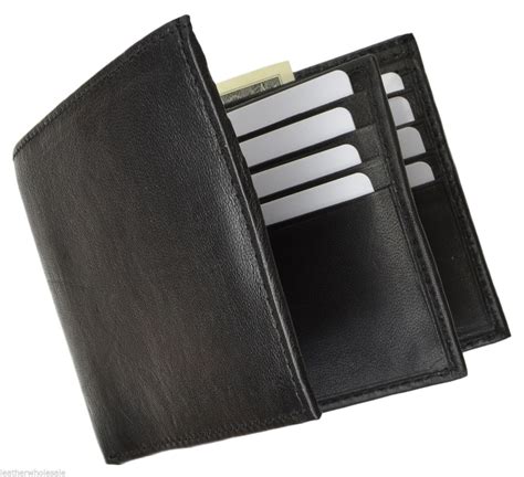 Men's Leather Wallet Multi Card High Capacity Compact Bifold New Marshal® 803698943907 | eBay