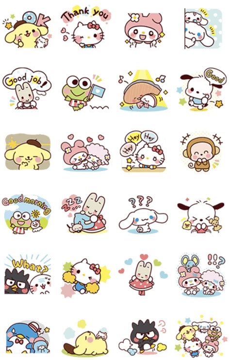 Sanrio Characters Stickers | Cute stickers, Line sticker, Kawaii stickers