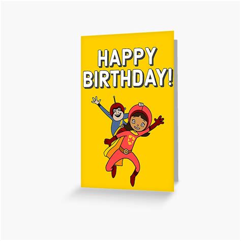 "Wordgirl and Captain Huggy Face Fan Art" Greeting Card by Ethereal ...