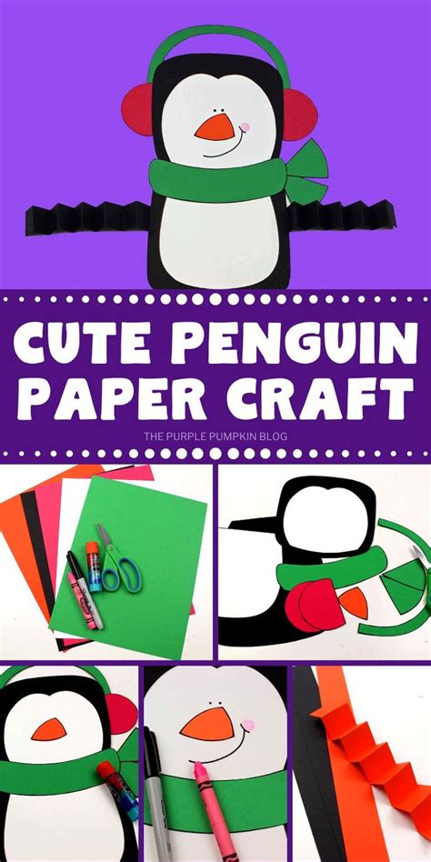 Free Printable Penguin Paper Craft | Paper crafts, Baby art crafts, Christmas crafts for kids to ...