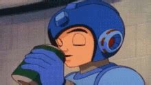 Drinking Energy Drink GIF - Drinking Energy Drink Mega Man - Discover & Share GIFs