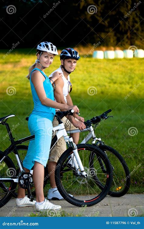 Biking couple stock photo. Image of extreme, female, leisure - 11587796