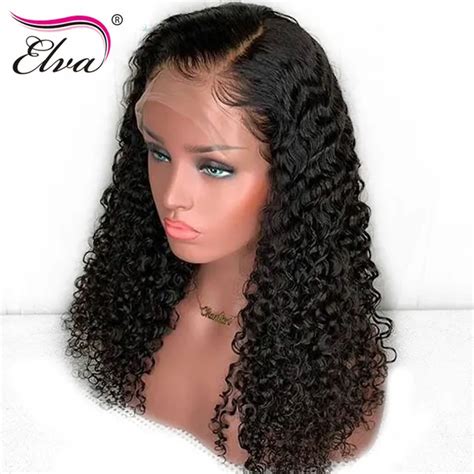 360 Lace Frontal Wig Lace Front Human Hair Wigs Pre Plucked With Baby Hair Elva Hair Curly Wig ...