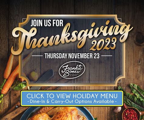 SERG Thanksgiving Menus | The SERG Group