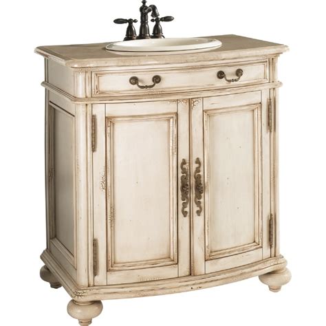 ESTATE by RSI Vintage Antiqued White Undermount Single Sink Bathroom ...