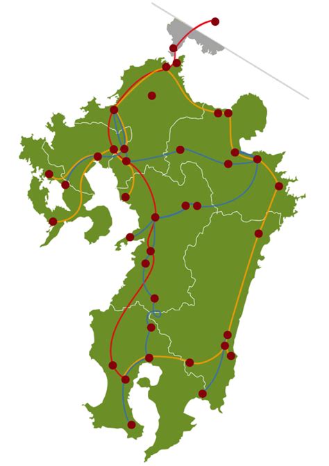 Kyushu Rail Map