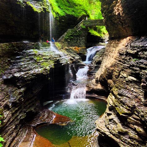 MichaelPocketList: Watkins Glen State Park, Upstate New York [OC] [2447x2447]