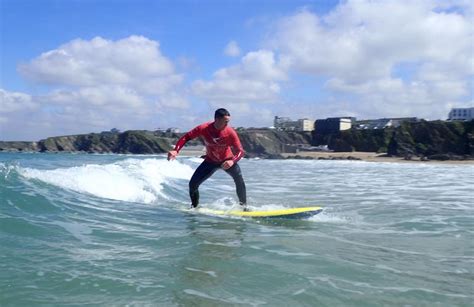 Beginner's surfing lessons in Newquay, Cornwall.