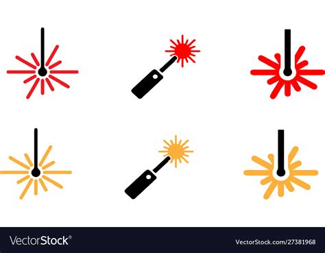 Laser beam flash sparks icon isolated on Vector Image