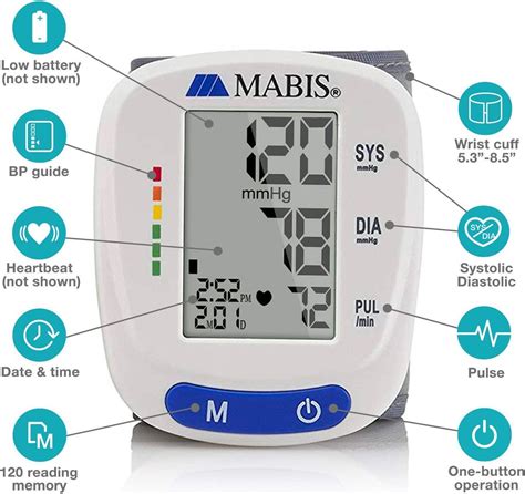 HealthSmart Digital Wrist Blood Pressure Monitor | Automatic Cuff | BP ...