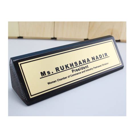 003. Table Name Sign Plate ( office wooden name plate – customized ) in Peshawar, Pakistan – D ...