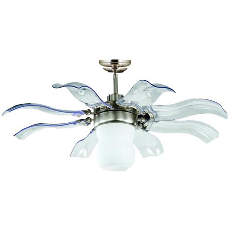 Vento Fiore 42 in. Indoor Brushed Nickel Retractable Ceiling Fan with ...