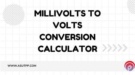 Effortless Conversion: Millivolts to Volts Calculator (mV to V)