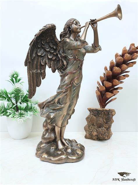 Angel Musician Trumpet Statue 26 CM Angel Statue Musician | Etsy