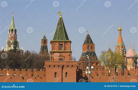 Moscow, Kremlin towers stock photo. Image of kremlin - 44151972