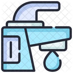 Faucet Icon - Download in Colored Outline Style