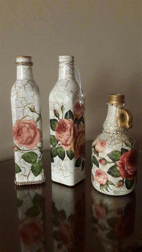 Decoupage bottles Fabric Decoupage, Decoupage Glass, Decoupage ...