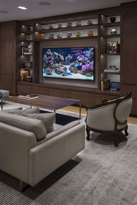 Living area with custom media unit with display shelves for life's treasures.. | Livingroom ...