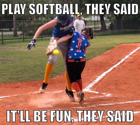 Sometimes it turns into a battle for your life 😂 | Softball funny ...