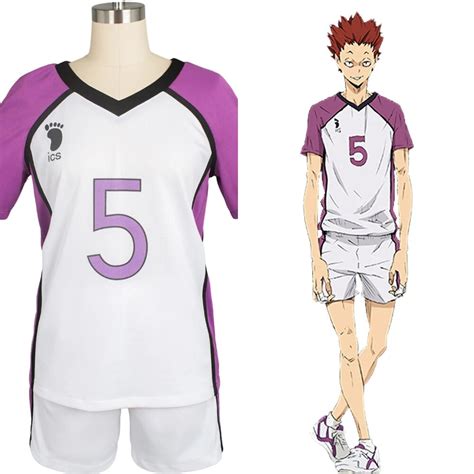 Original Haikyu Haikyuu Shiratorizawa Academy Satori Tendo No.5 Uniform ...