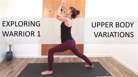 Exploring Warrior 1 Arm Variations - Home yoga practice - YouTube