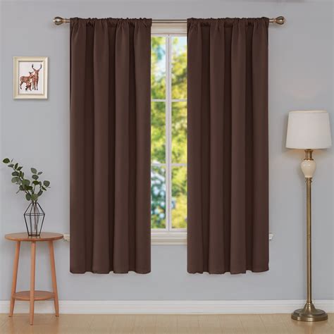 Deconovo Room Darkening Curtains Back Tab and Rod Pocket Curtains ...