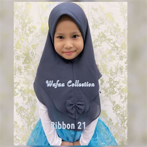 Tudung instant Black beads Edition & 2 layer ribbon color instant chiffon for kids | Shopee Malaysia