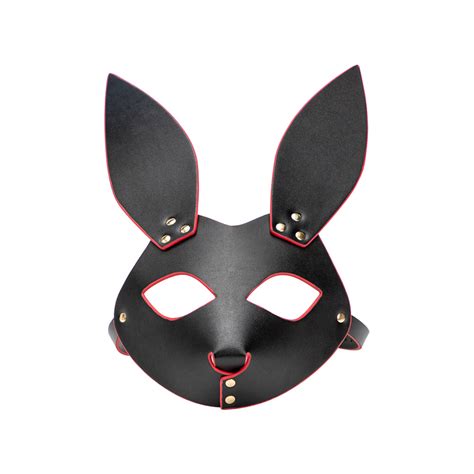 MK1 BLACK BUNNY MASK REVERSIBLE BLK/RED - Libra Love