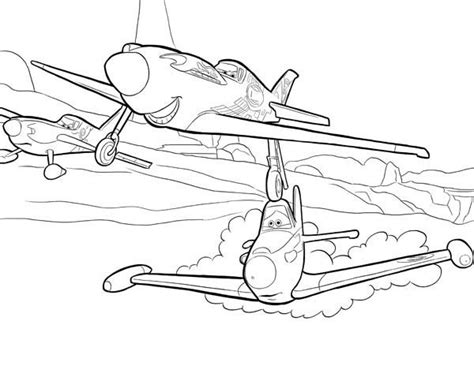 Ripslinger Surpass Dusty On The Race In Disney Planes Coloring Page in 2023 | Airplane coloring ...