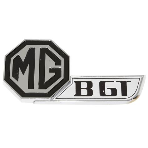 MGB GT BADGE, black & chrome | Moss Motors