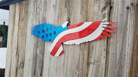 Eagle Silhouette Flag - Advanced Metal Art