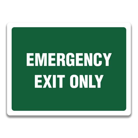 EMERGENCY EXIT ONLY SIGN - Safety Sign and Label