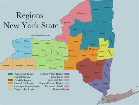 Map of New York State Thruway Regions