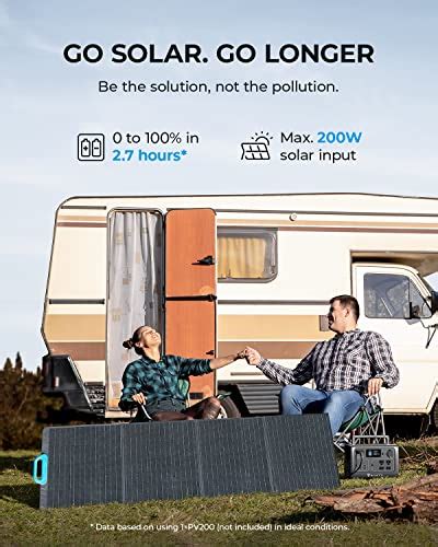 BLUETTI Solar Generator EB55 with PV200 Solar Panel Included