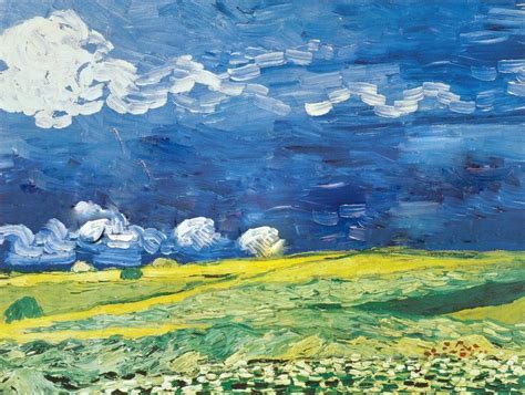 Vincent van Gogh Wheatfield under a Cloudy Sky Painting | Best ...