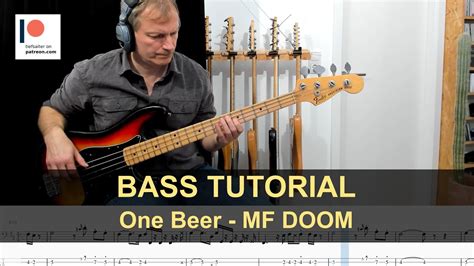 One Beer - MF DOOM | Bass Tutorial (Sheet + TABs) - YouTube