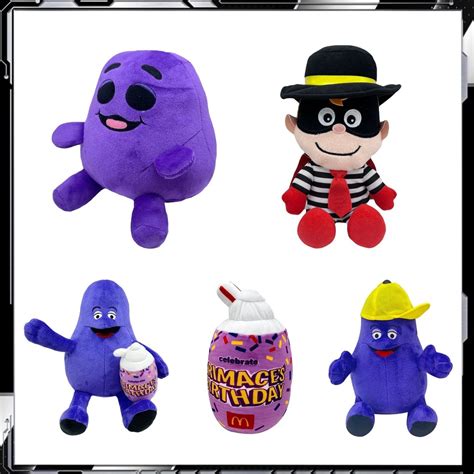 ⚔Grimace Birthday Grimace Plush Toys Grimace Shake Plush Color Doll ...