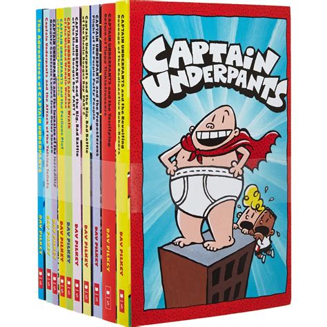 Captain Underpants Series 10 Books Collection Set by Dav Pilkey | The Book Bundle