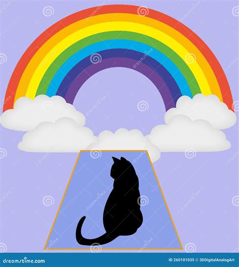 Rainbow Bridge For Cats - Black Cat Stock Photo | CartoonDealer.com ...