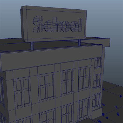 Cartoon school building 3D Model $29 - .obj .unknown .ma - Free3D