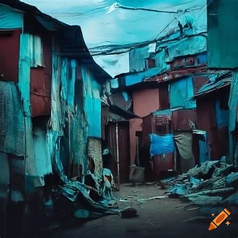 Street view of nigerian slums on Craiyon