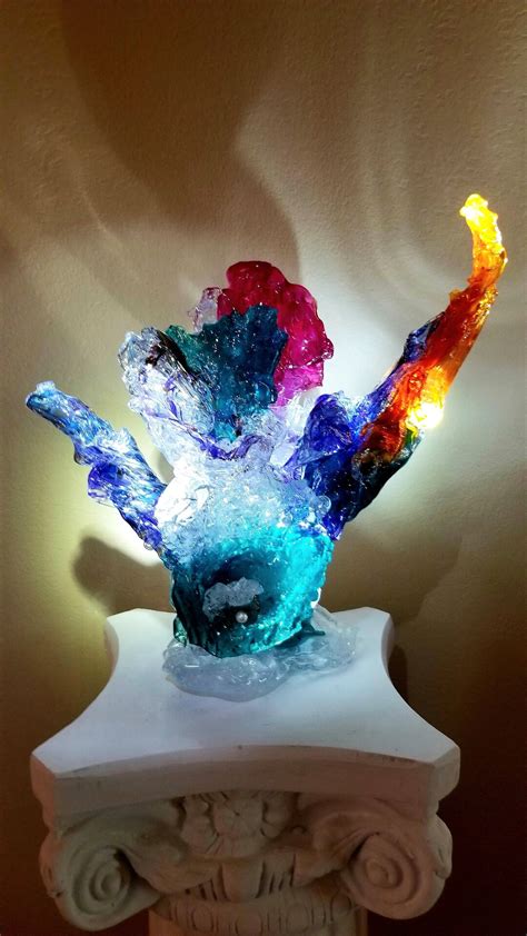 Table Lamp Sculpture Abstract Art Light Art Blown Glass - Etsy