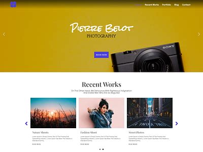 Portfolio Photography Wordpress Website by Zamina Khatun on Dribbble