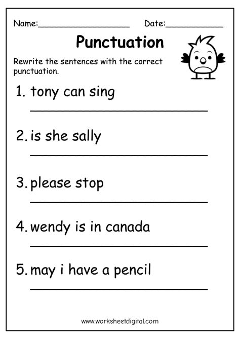 Punctuation Marks - Worksheet Digital