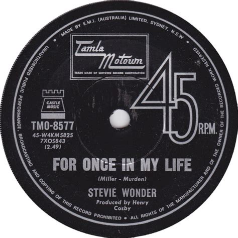 Stevie Wonder - For Once In My Life (1968, Vinyl) | Discogs