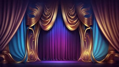 Purple Stage Curtains